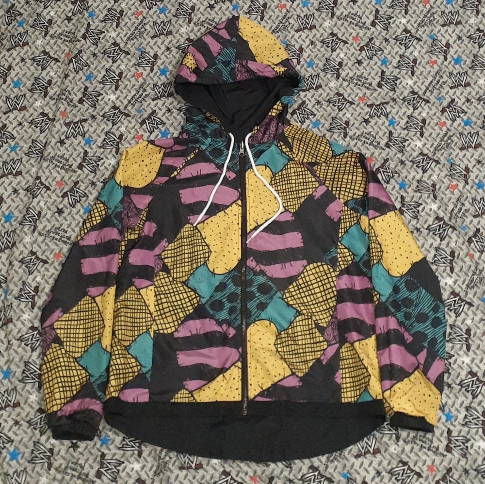 Disney Reversible Windbreaker The Nightmare Before Christmas Jacket Sally